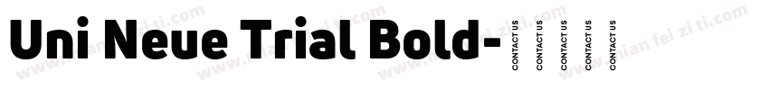 Uni Neue Trial Bold字体转换
